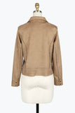 DAMEE MICROSUEDE MOTO JKT - 4897 - TAN