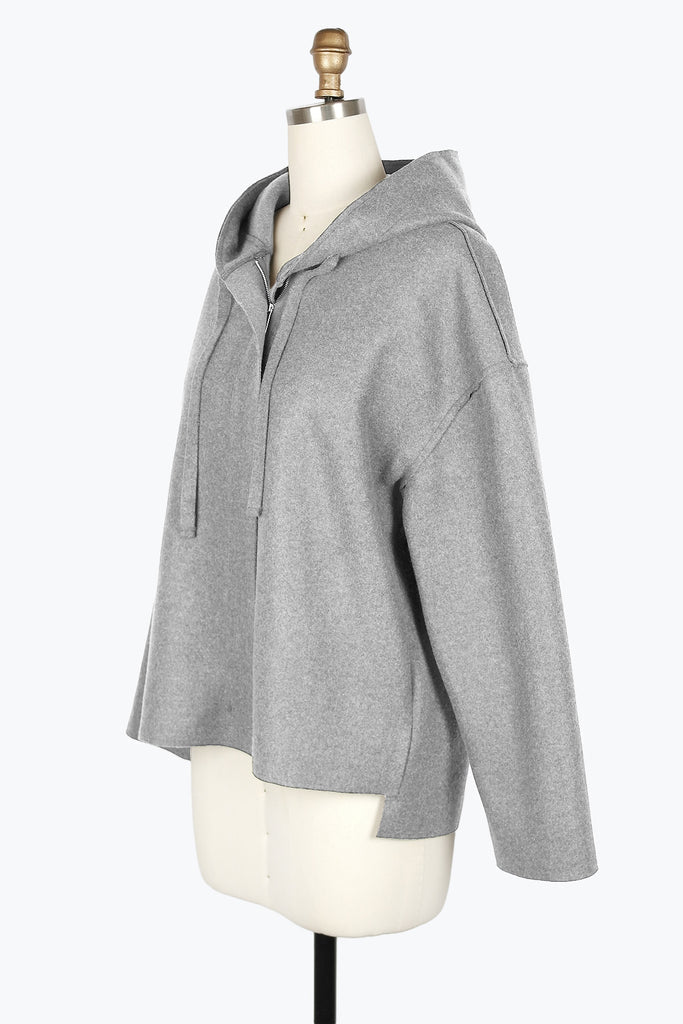 DAMEE HOODED WOOL BLEND JKT - 4900 - GRY