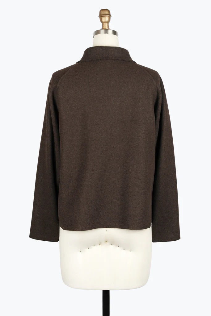 DAMEE WOOL BLEND PATCH-POCKET JKT - 4901 - BRN