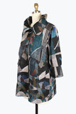 DAMEE OVERLAY ART SWING COAT - 4903 - TEA