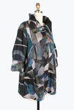 DAMEE OVERLAY ART SWING COAT - 4903 - TEA