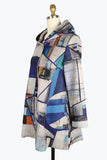 DAMEE ABSTRACT PAINTING HOODED COAT - 4905 - MLT