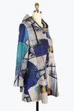 DAMEE ABSTRACT PAINTING HOODED COAT - 4905 - MLT