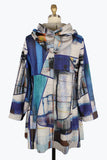 DAMEE ABSTRACT PAINTING HOODED COAT - 4905 - MLT