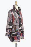 DAMEE OVERLAY ART BUTTON PATCH COAT - 4907 - PNK