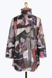 DAMEE OVERLAY ART BUTTON PATCH COAT - 4907 - PNK