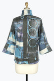 DAMEE OIL PAINTING MICRO-SUEDE JKT - 4909 - BLU