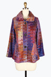 DAMEE ABSTRACT PAINTING PUFFY COLLAR JKT - 4912 - PNK