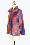 DAMEE ABSTRACT PAINTING PUFFY COLLAR JKT - 4912 - PNK