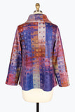 DAMEE ABSTRACT PAINTING PUFFY COLLAR JKT - 4912 - PNK