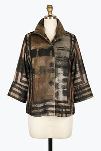 DAMEE FRAMED ART SHORT JKT - 4920 - BRN