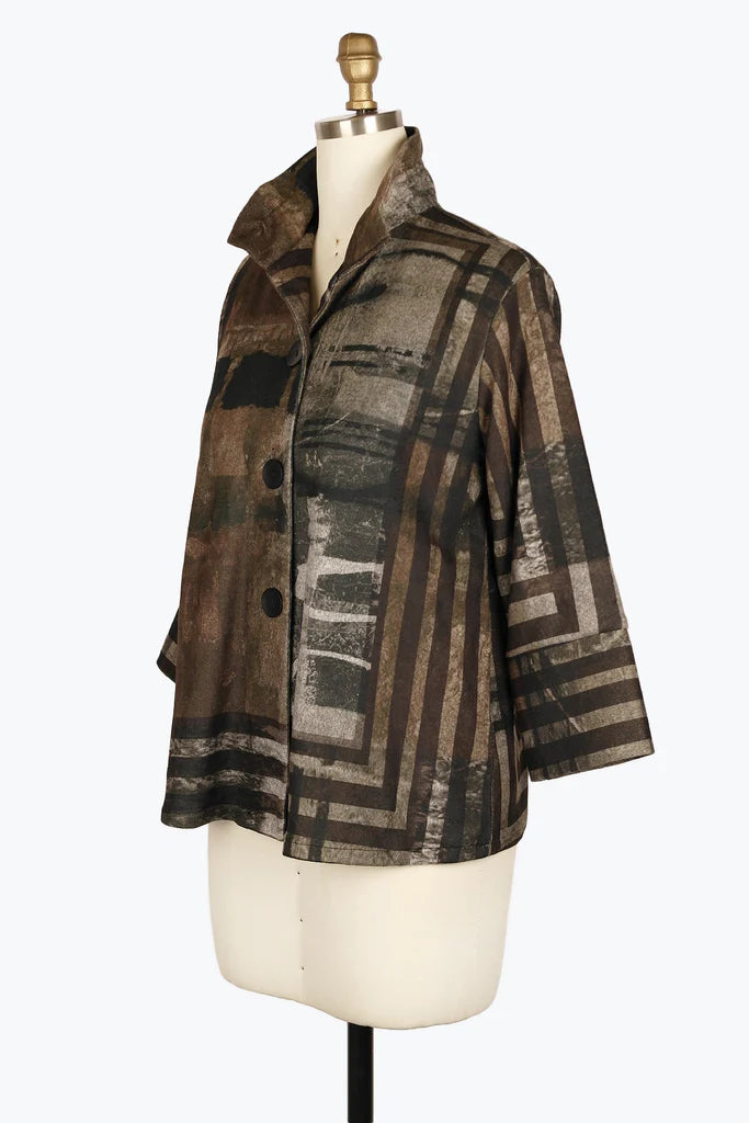 DAMEE FRAMED ART SHORT JKT - 4920 - BRN