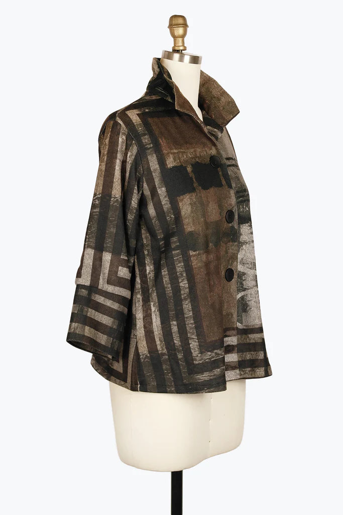 DAMEE FRAMED ART SHORT JKT - 4920 - BRN