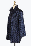 DAMEE ROSETTE SWIRL FAUX FUR COAT - 4924 - BLU