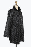 DAMEE ROSETTE SWIRL FAUX FUR COAT - 4924 - SLV