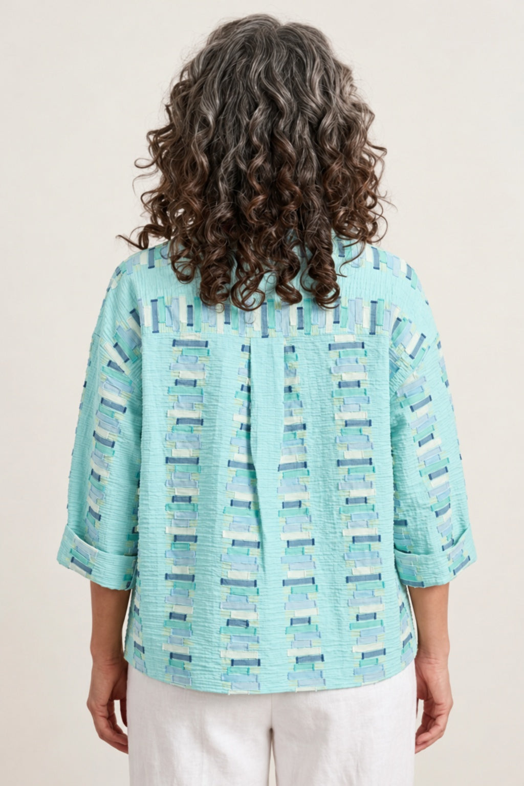 Habitat Embroidered Stripe Button Down Top - 49245 - REEF