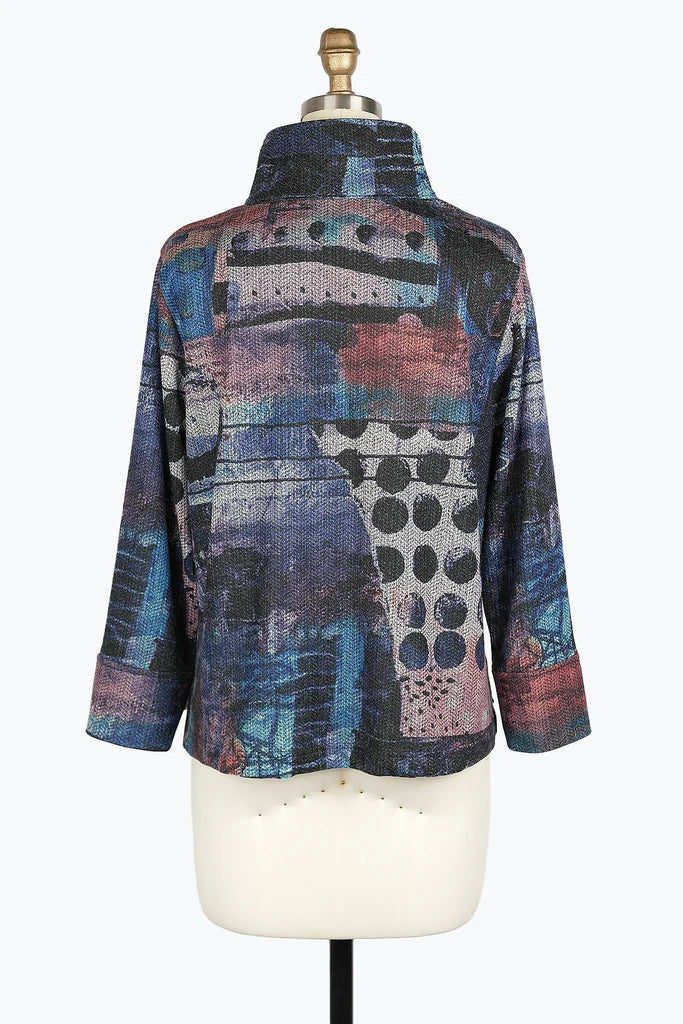 DAMEE ABSTRACT ART SHORT JKT - 4937 - PRP