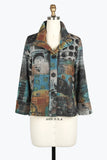 DAMEE ABSTRACT ART SHORT JKT - 4937 - TEA