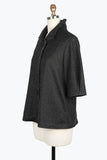 DAMEE HEATHERED HERRINGBONE MID JKT - 4948 - BLK