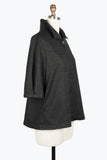 DAMEE HEATHERED HERRINGBONE MID JKT - 4948 - BLK