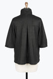 DAMEE HEATHERED HERRINGBONE MID JKT - 4948 - BLK