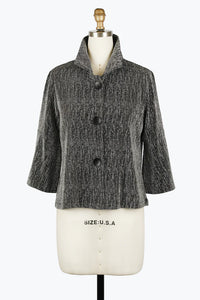 DAMEE METALLIC CROPPED JKT - 4952 - SLV