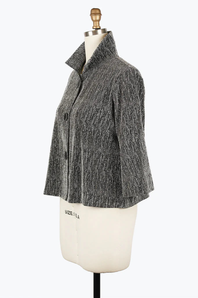 DAMEE METALLIC CROPPED JKT - 4952 - SLV