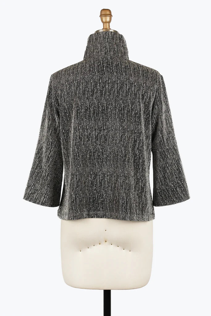 DAMEE METALLIC CROPPED JKT - 4952 - SLV