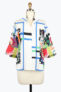 DAMEE ABSTRACT FRAMED ART JKT - 4955 - MLT