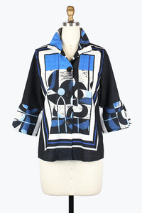 DAMEE FRAMED ART JKT - 4957 - BLU