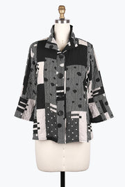 DAMEE MULTI-PATTERN SEERSUCKER JKT - 4958 - BLK