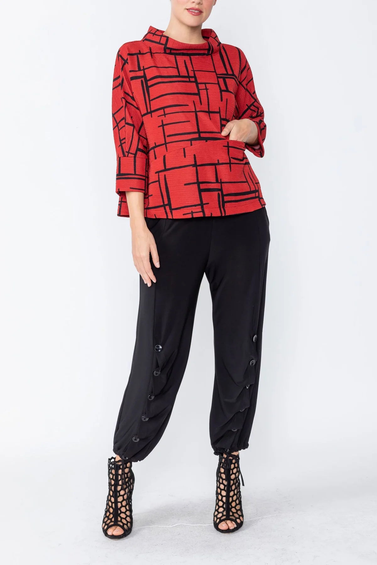 IC Collection Tunic- 4962T- WINE
