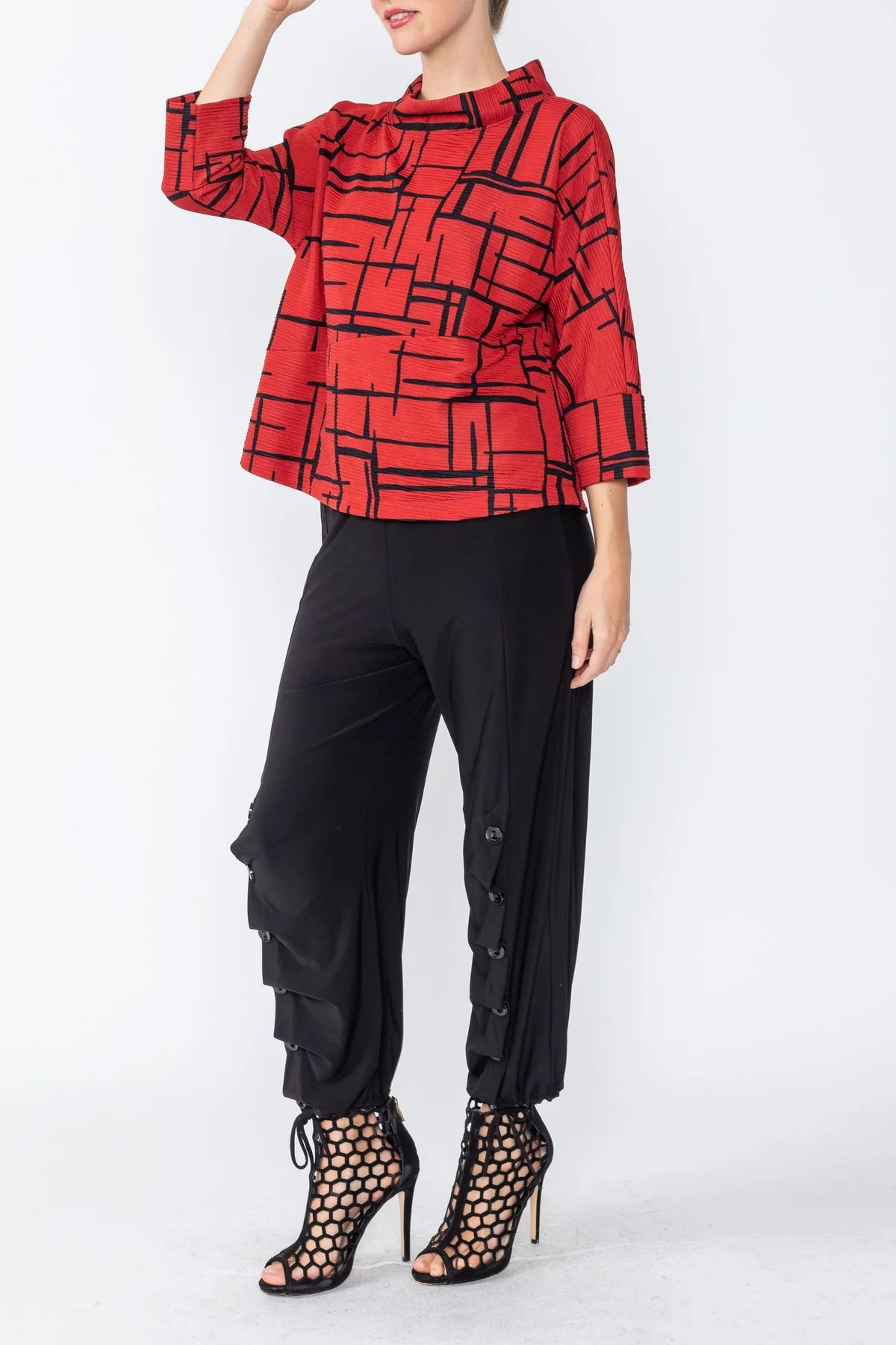 IC Collection Tunic- 4962T- WINE