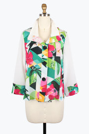 DAMEE TROPICAL COLLAGE CRINKLED JKT - 4966 - MLT