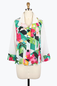DAMEE TROPICAL COLLAGE CRINKLED JKT - 4966 - MLT