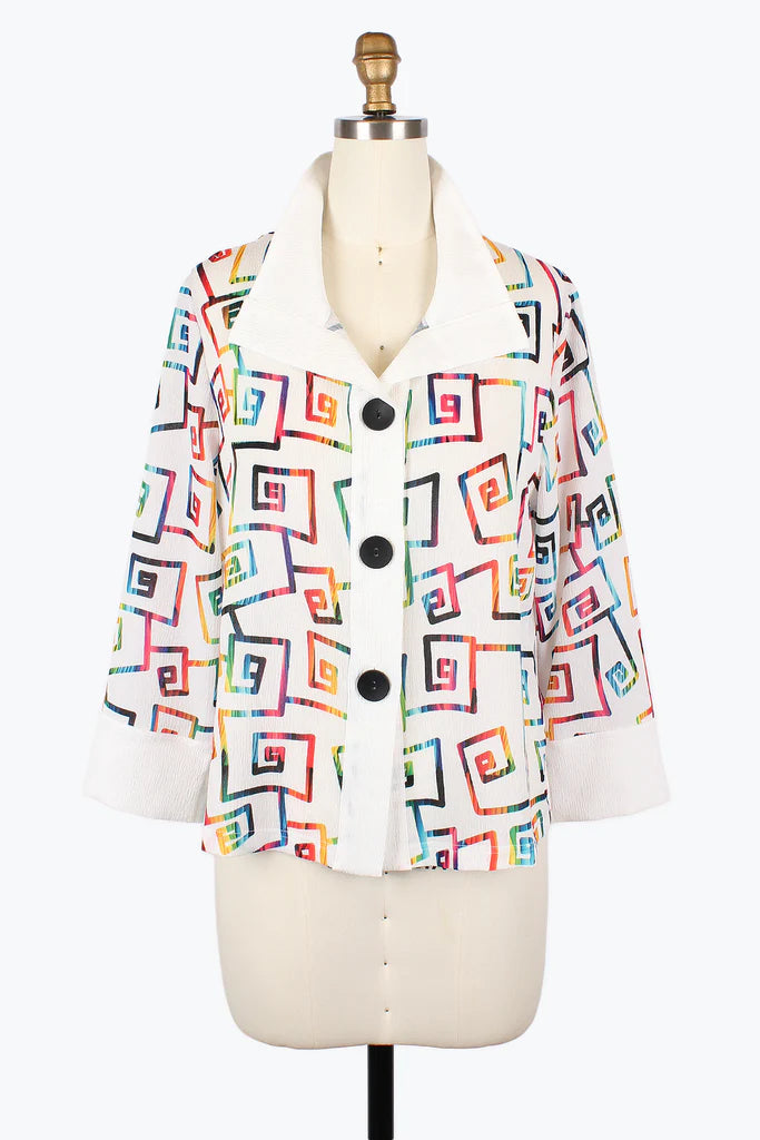 DAMEE RAINBOW MAZE CRINKLED JKT - 4968 - MLT