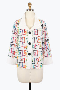 DAMEE RAINBOW MAZE CRINKLED JKT - 4968 - MLT