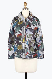 DAMEE ABSTRACT QUILTED JKT - 4973-MLT