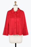 DAMEE MICROSUEDE BELL SLEEVE JKT - 4977-RED