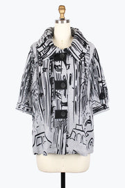 DAMEE CITYSCAPE SWING JKT - 4993-GRY