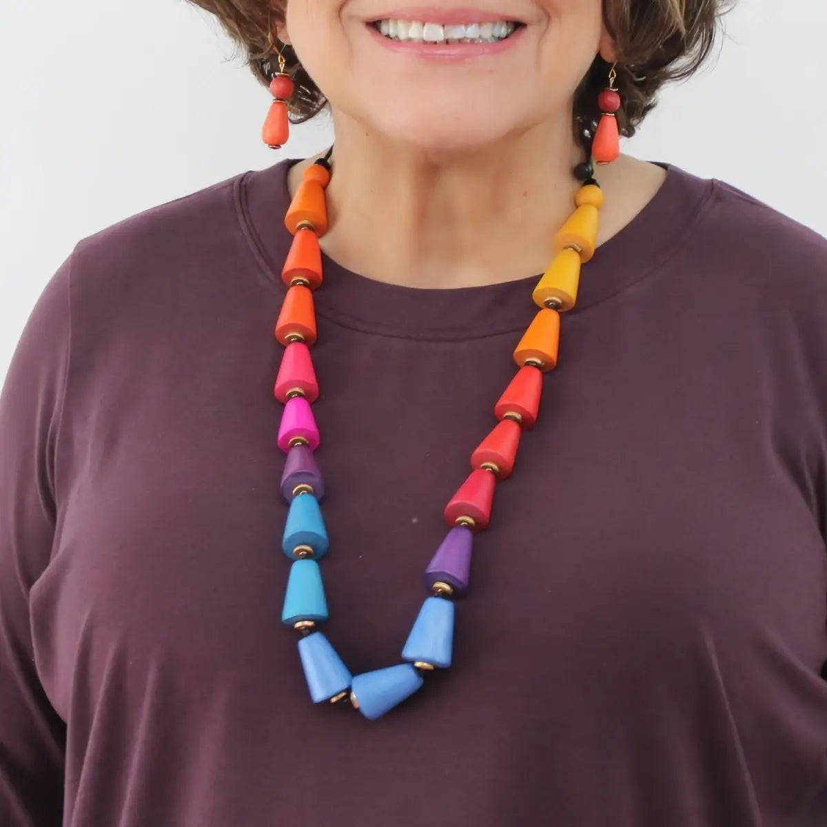 SYLCA Zariah Multi Color Ombre Necklace