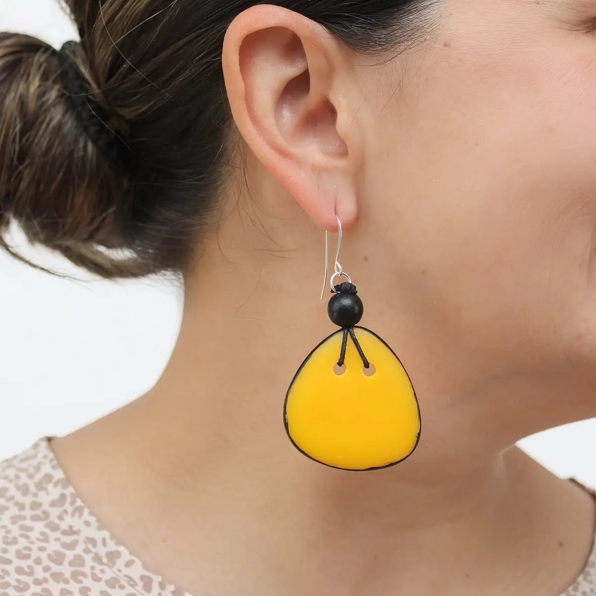 SYLCA Yellow Petal Pop Resin Earrings - SD26E08 - YELLOW