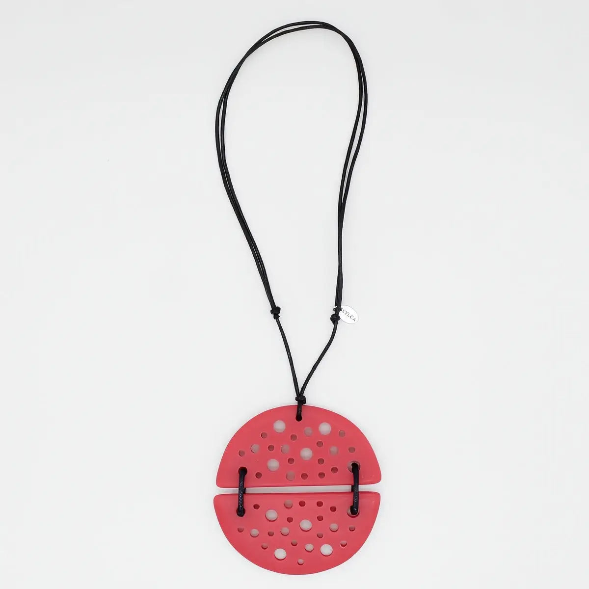 SYLCA Coral Symmetry Pendant Necklace