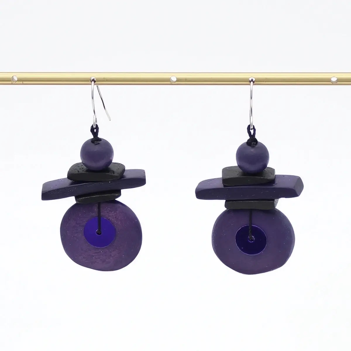 SYLCA Assuta Purple Drop Earrings - BP25E01 - PURPLE