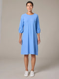 CUT LOOSE Linen Cotton Jersey Bubble Slv Dress - 5011123