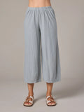 CUT LOOSE Linen Cotton Jersey Cropped Pant w/ Darts - 5012088