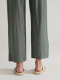 CUT LOOSE - Linen Cotton Jersey Raw Hem Barrel Pant - 5012226