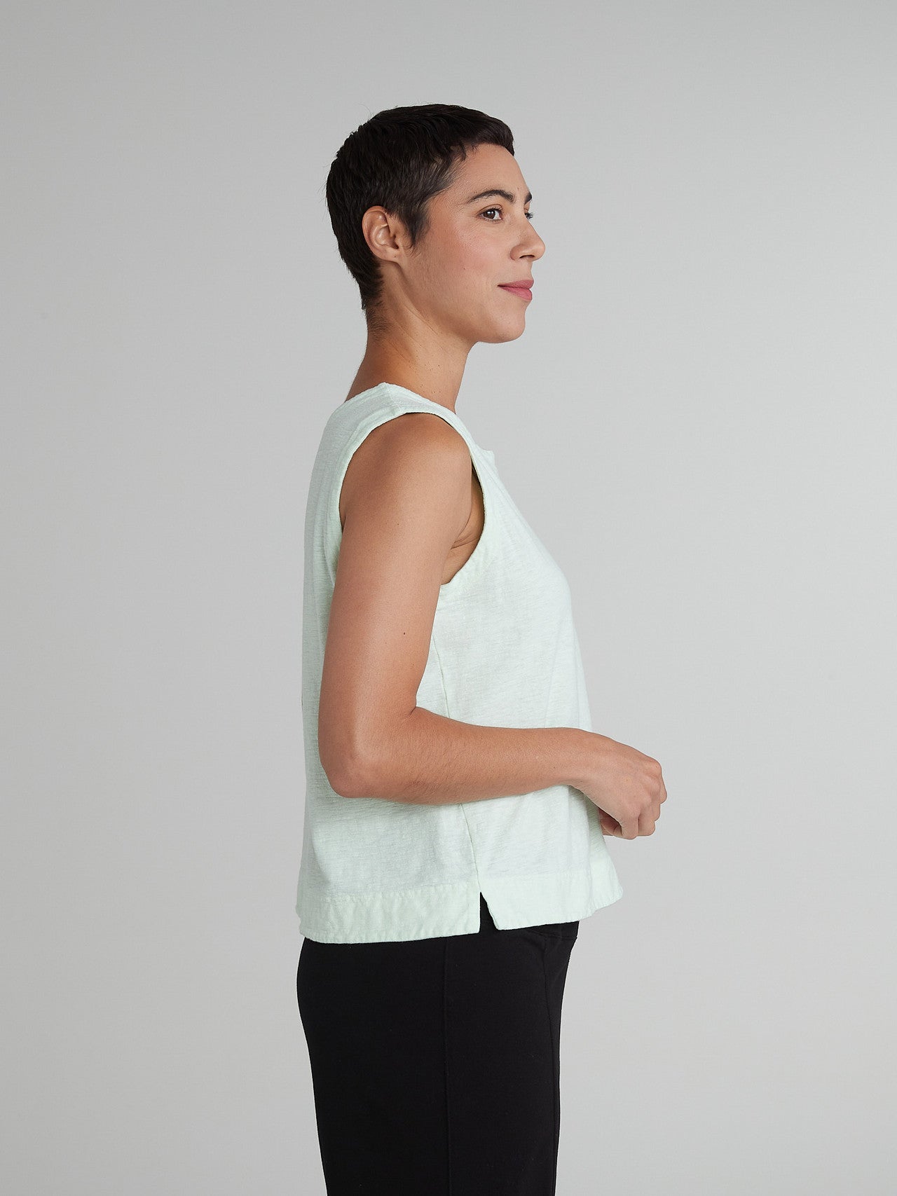 CUT LOOSE - Linen Cotton Jersey Shell - 5015331