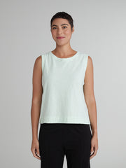 CUT LOOSE - Linen Cotton Jersey Shell w/ Wide Facing - 5015331