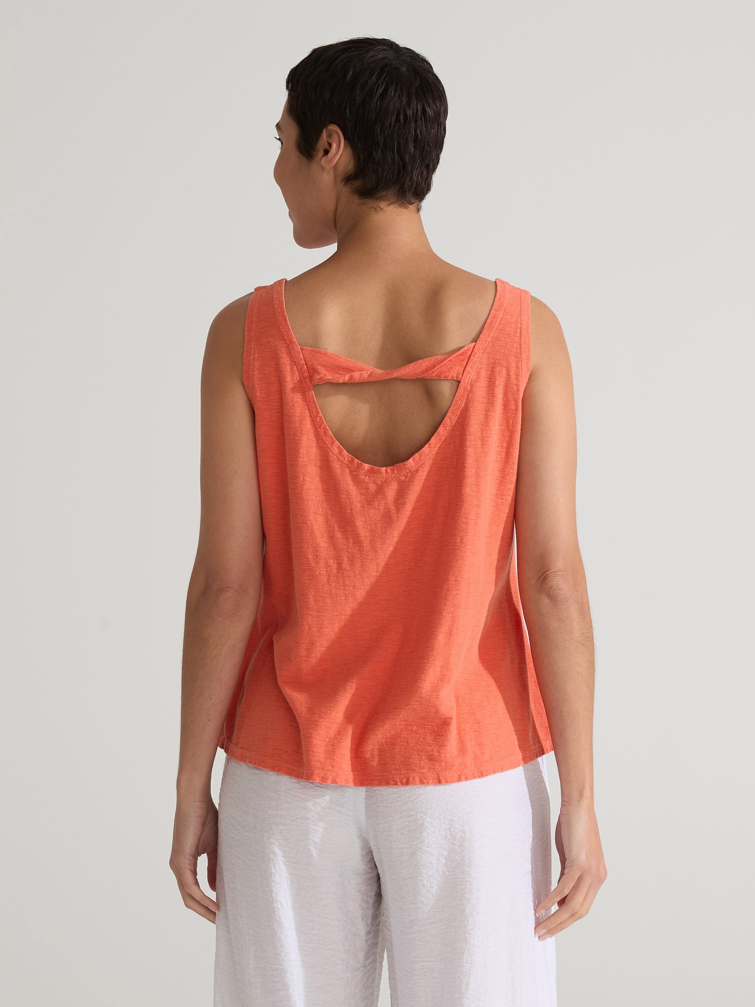 CUT LOOSE - Linen Cotton JerseyTwist Tab Tank - 5015672
